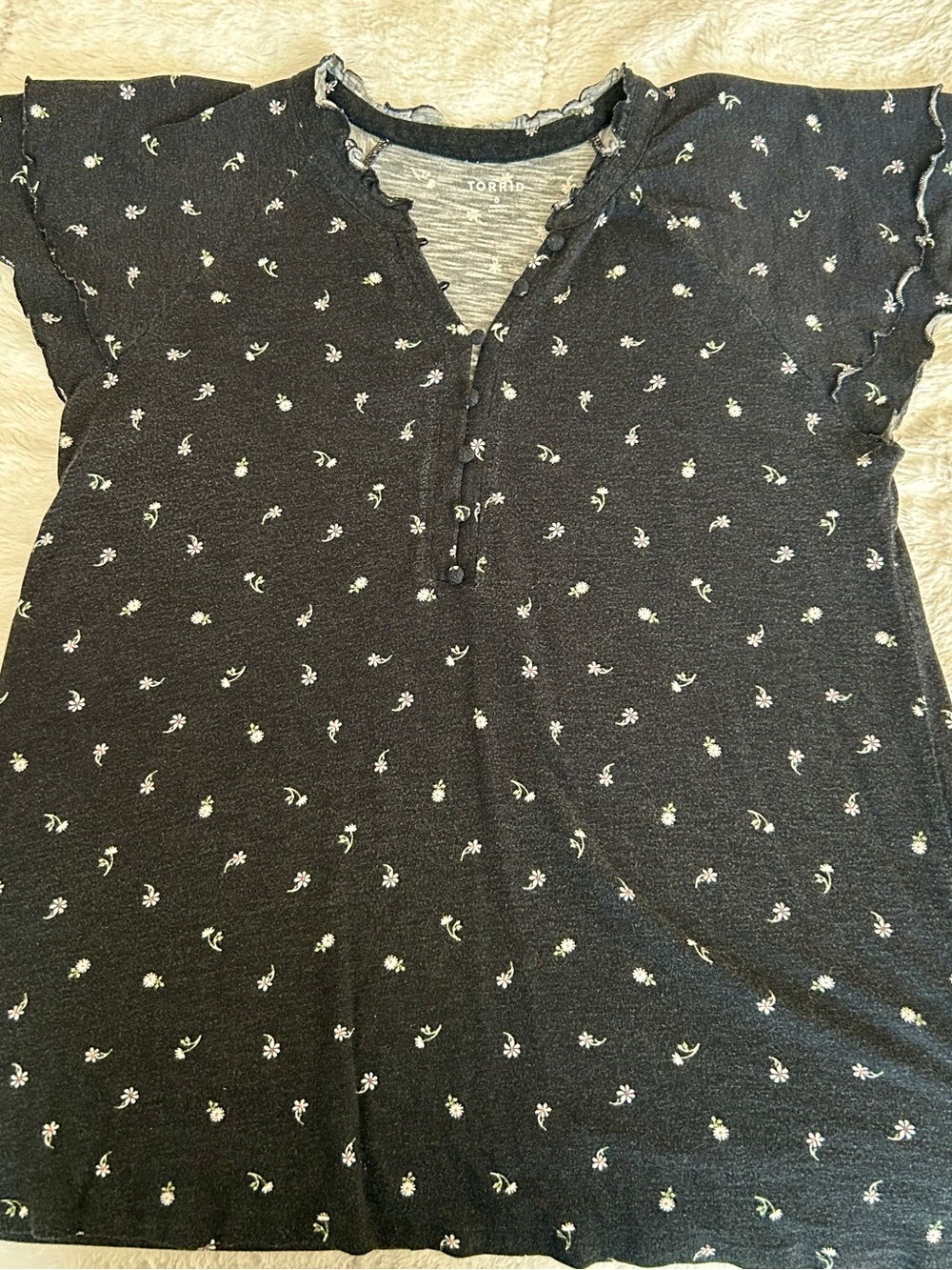 Torrid 0 ditzy print top